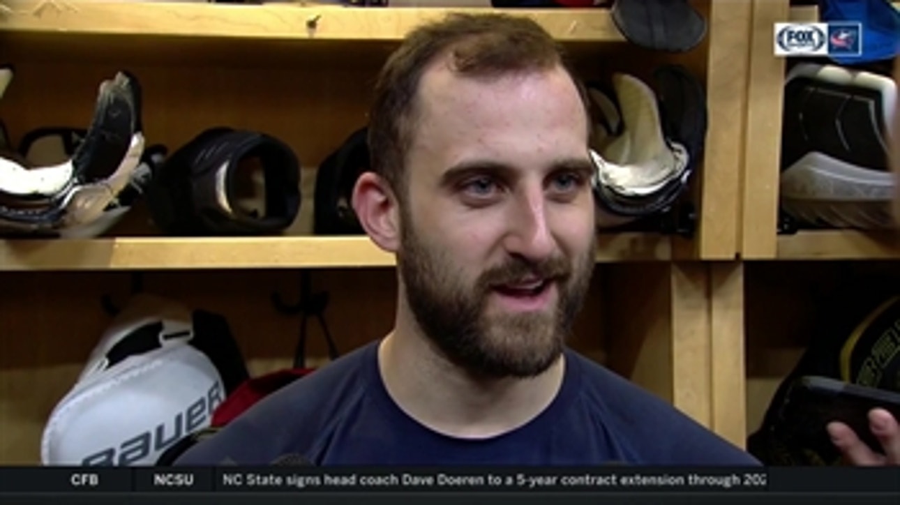 Nick Foligno reflects on working hard for his son, being back with his teammates
