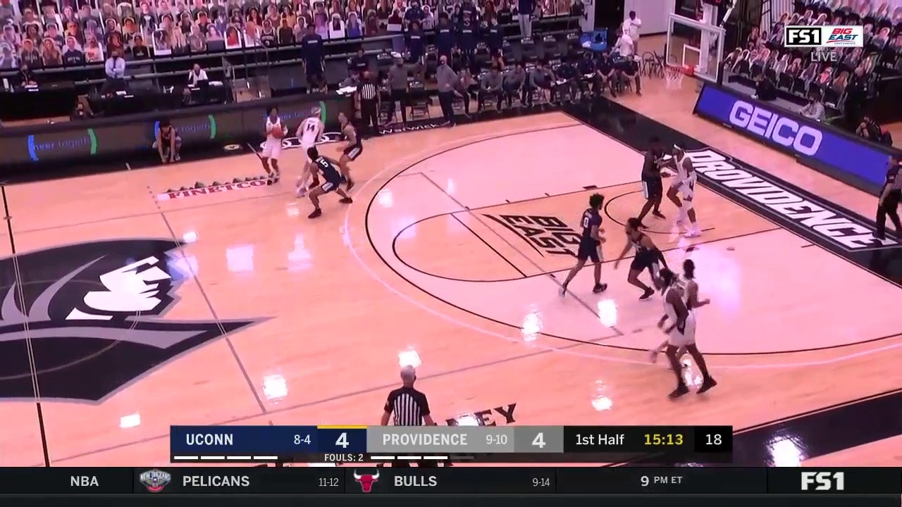 Greg Gantt finishes through traffic to give Providence early lead over UConn
