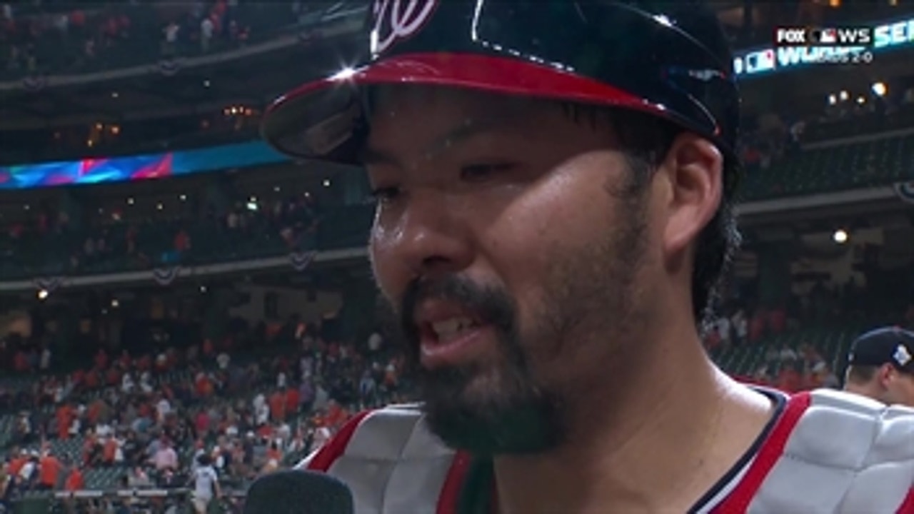 Kurt Suzuki on his history with Justin Verlander following Washington's Game 2 win of the World Series