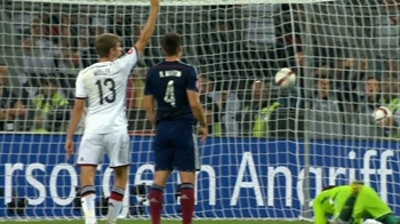 Muller puts Germany ahead 1-0