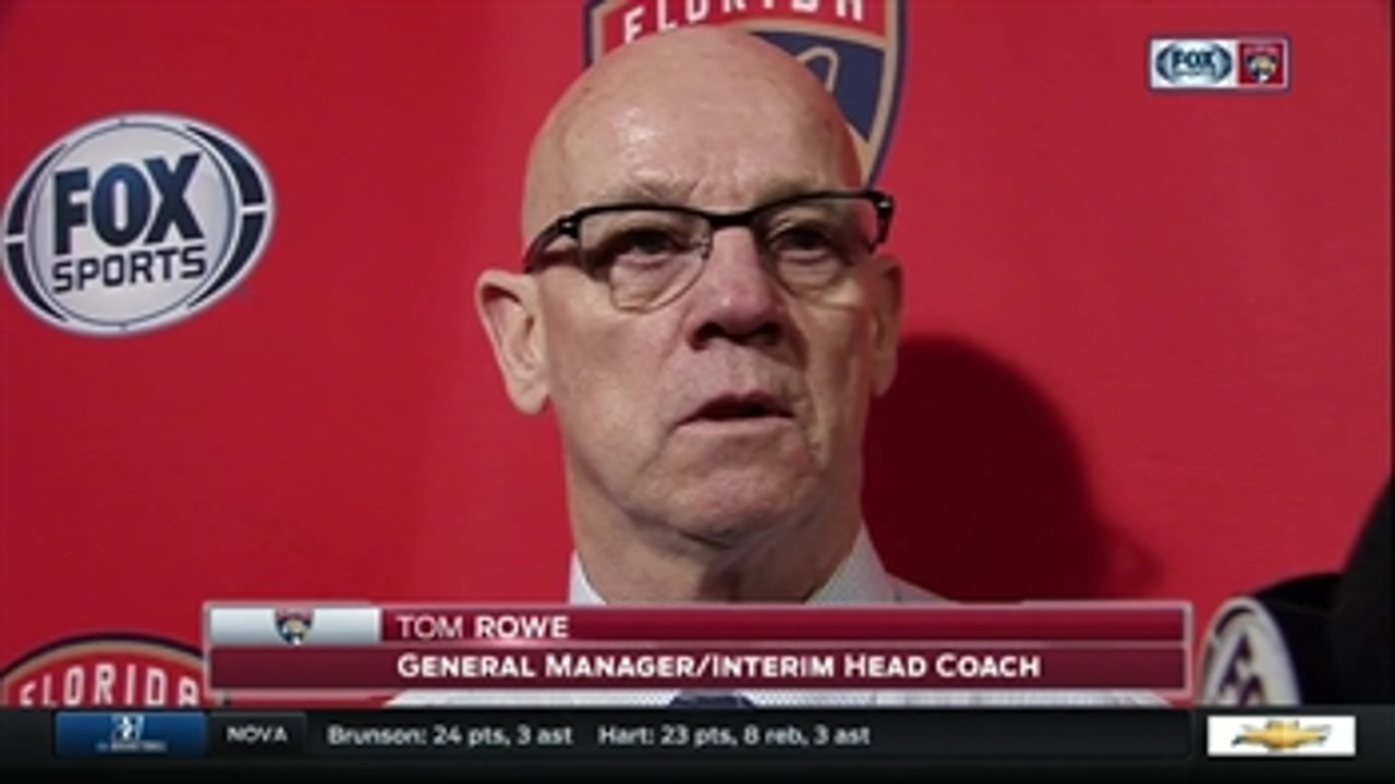 Panther's Tom Rowe on OT loss: 'We did a lot of good stuff and got a point'