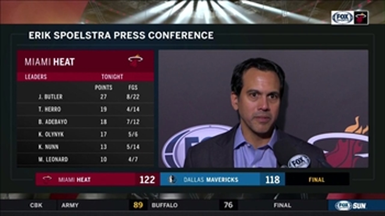 Heat coach Erik Spoelstra breaks down the OT win over the Mavericks