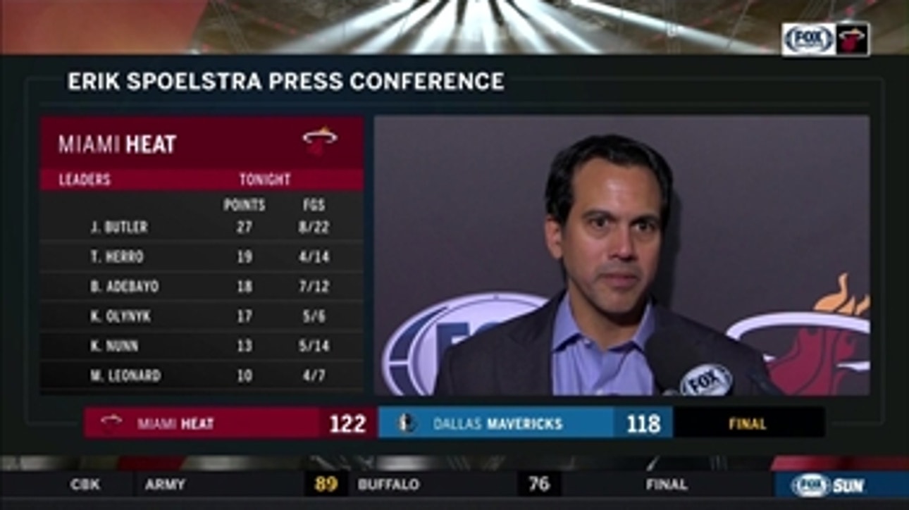 Heat coach Erik Spoelstra breaks down the OT win over the Mavericks