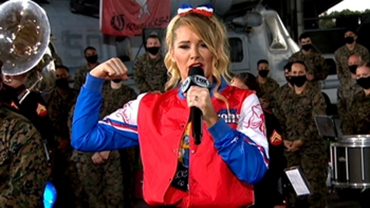 Lacey Evans and FOX Sports' Jay Glazer lead Marines in push-up contest: WWE Tribute to the Troops, Dec. 6 2020