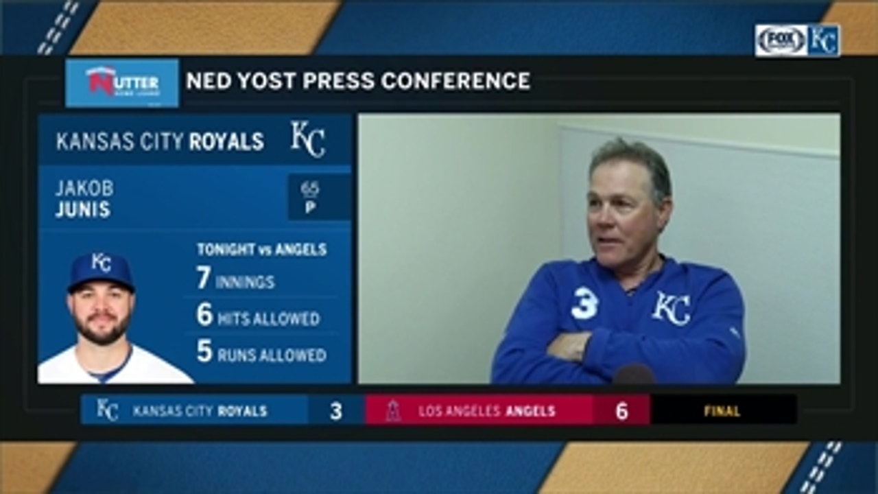 Yost: Junis 'threw OK, just got burned on a couple of pitches'