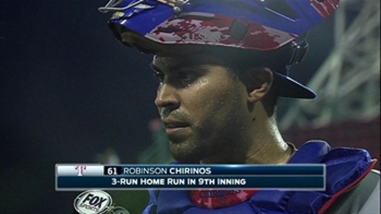 Robinson Chirinos on 7-2 win in Boston