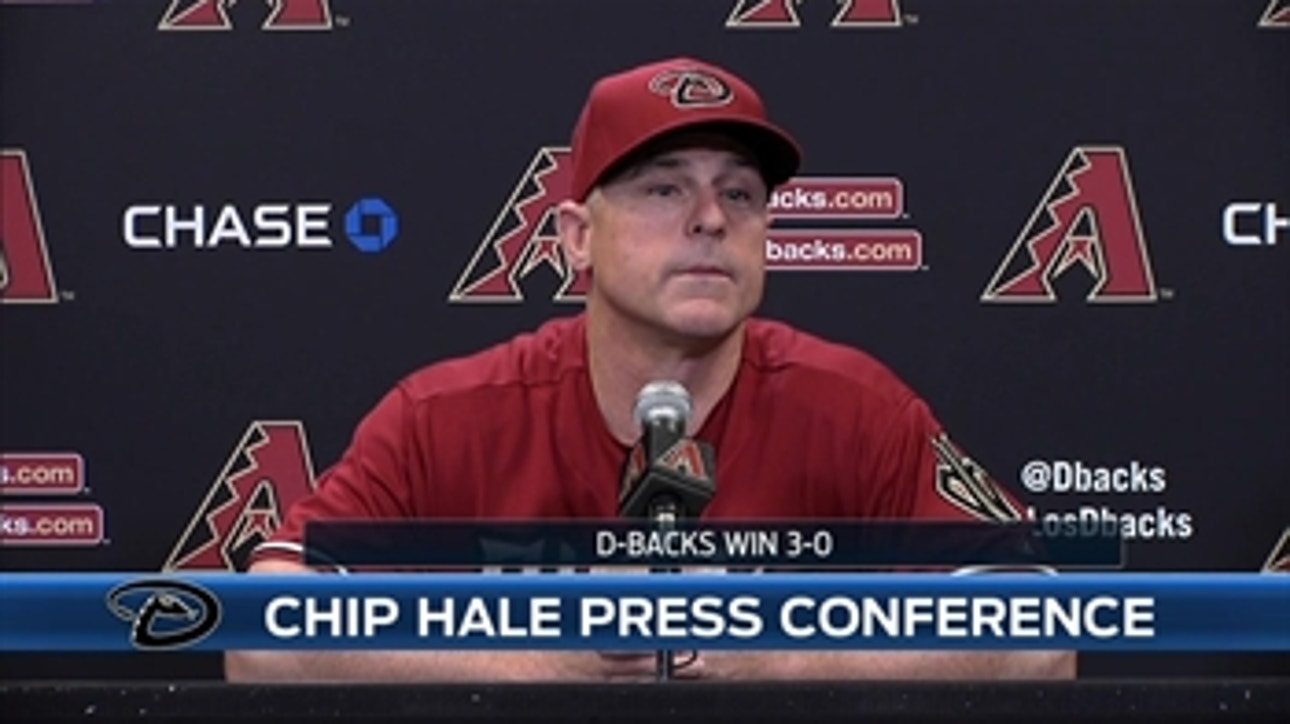 Hale on D-backs pitching this series