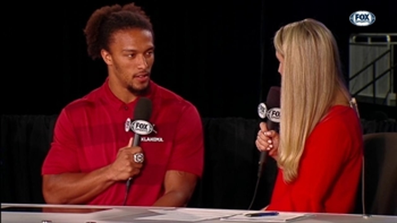 Rodney Anderson Shows Off The Bling and The Ups ' Big 12 Media Days