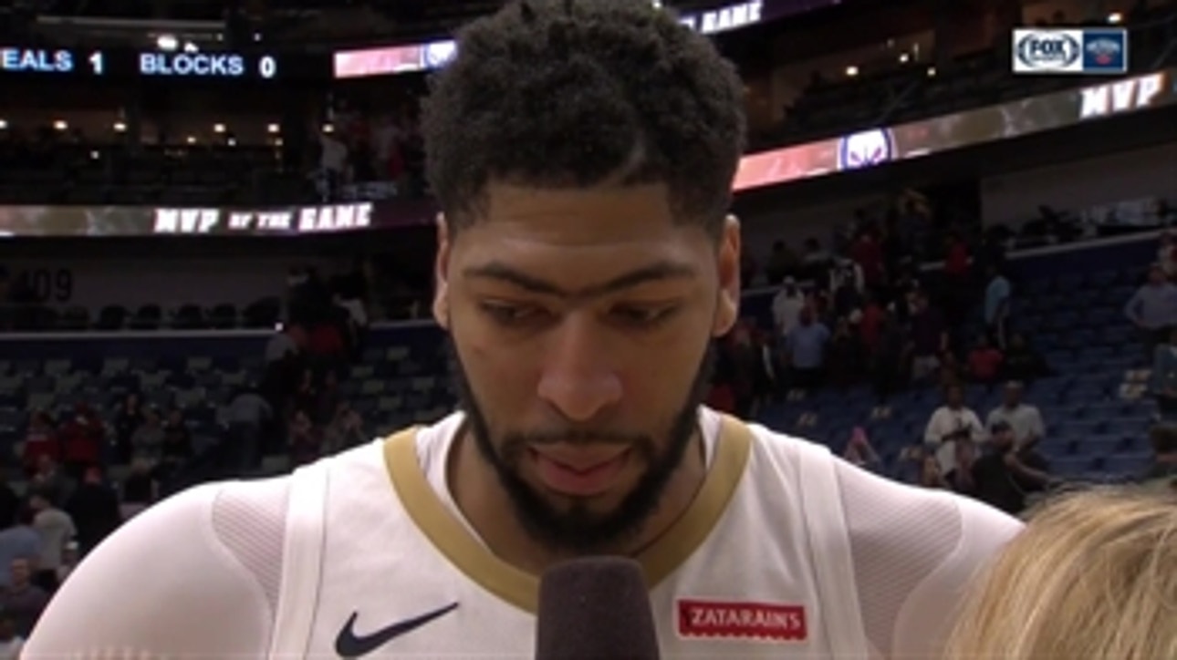 Anthony Davis on defense in Pels win over Suns