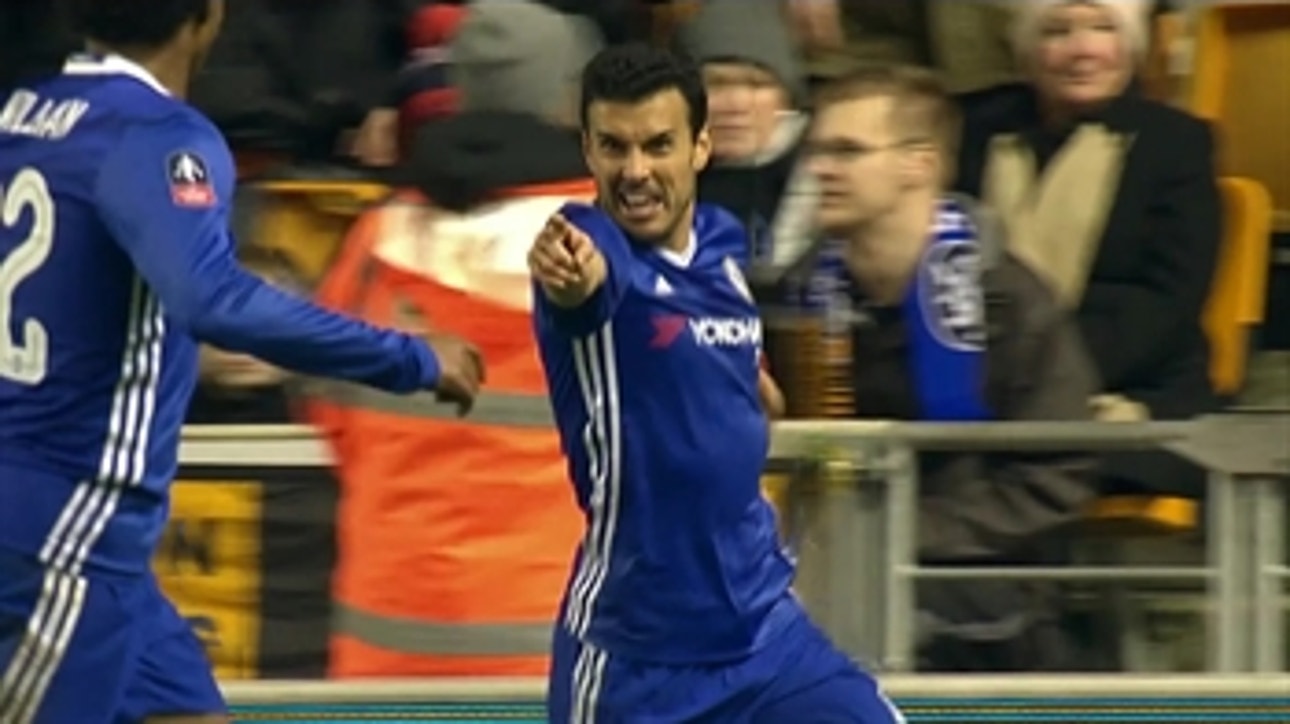 Pedro heads in to put Chelsea in front vs. Wolverhampton ' 2016-17 FA Cup Highlights