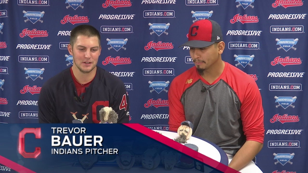 Trevor Bauer explains the rules of how the mini-baseball heads are made