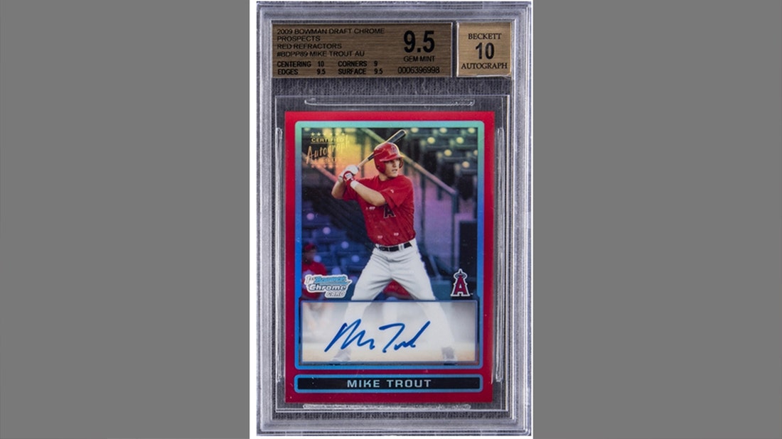 Mike Trout signed rookie card sells for modern-day record $900K at auction