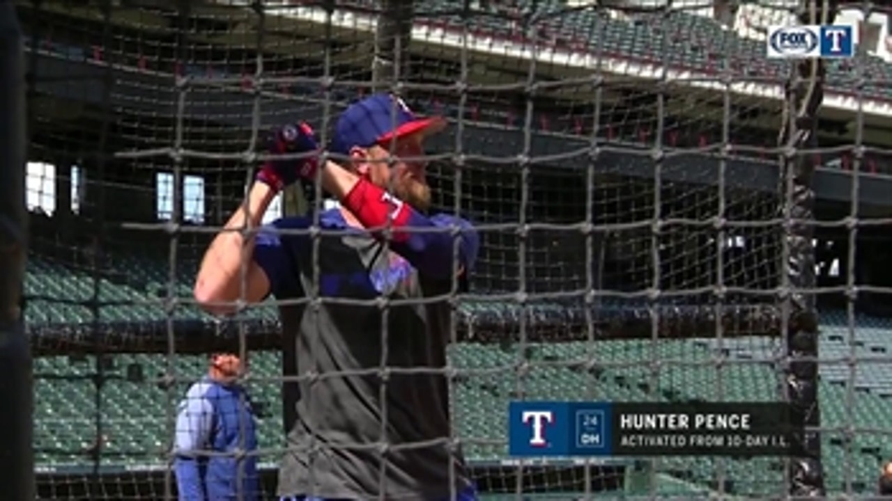 Hunter Pence Returns to the Major League Roster ' Rangers Live