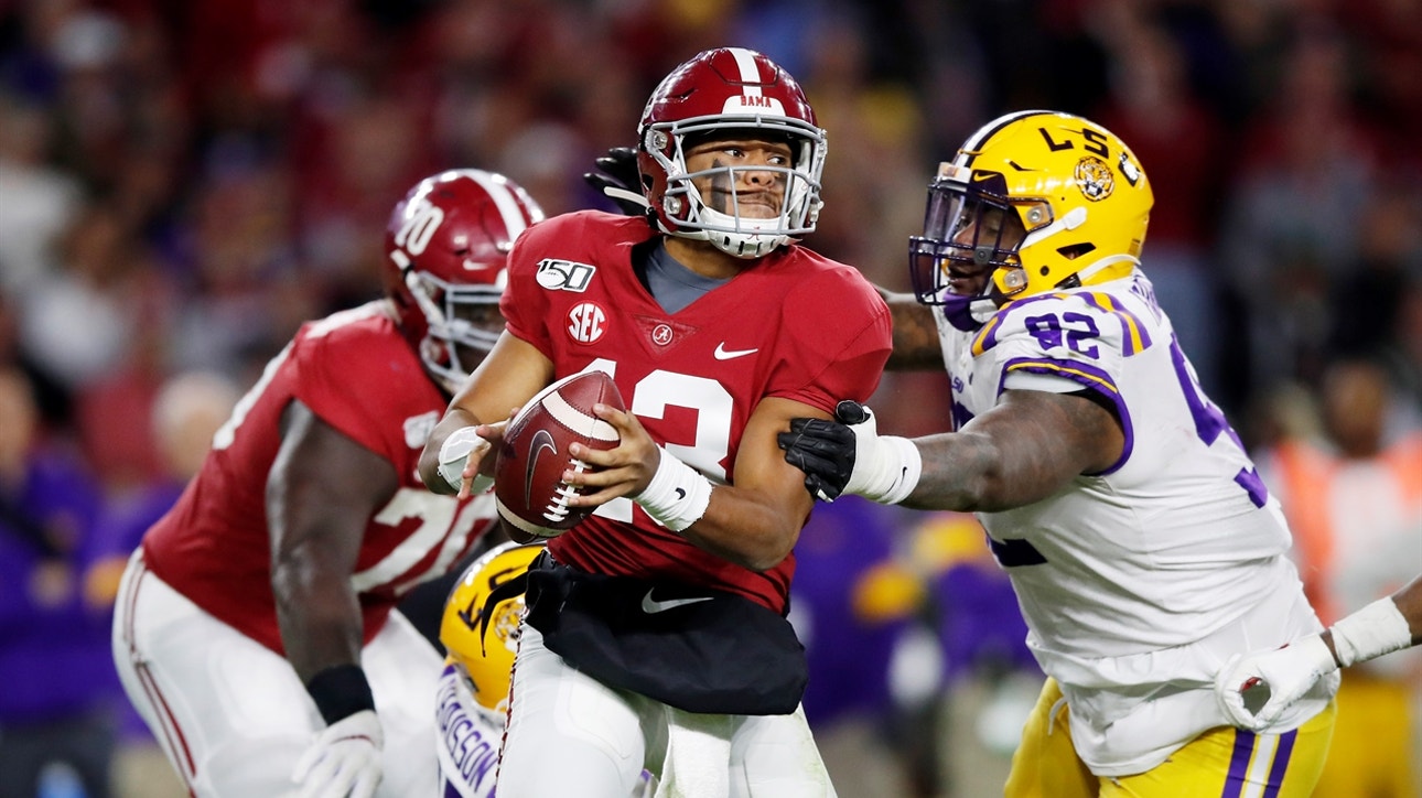 Nick Wright maintains that Tua has more potential than Burrow, despite injury