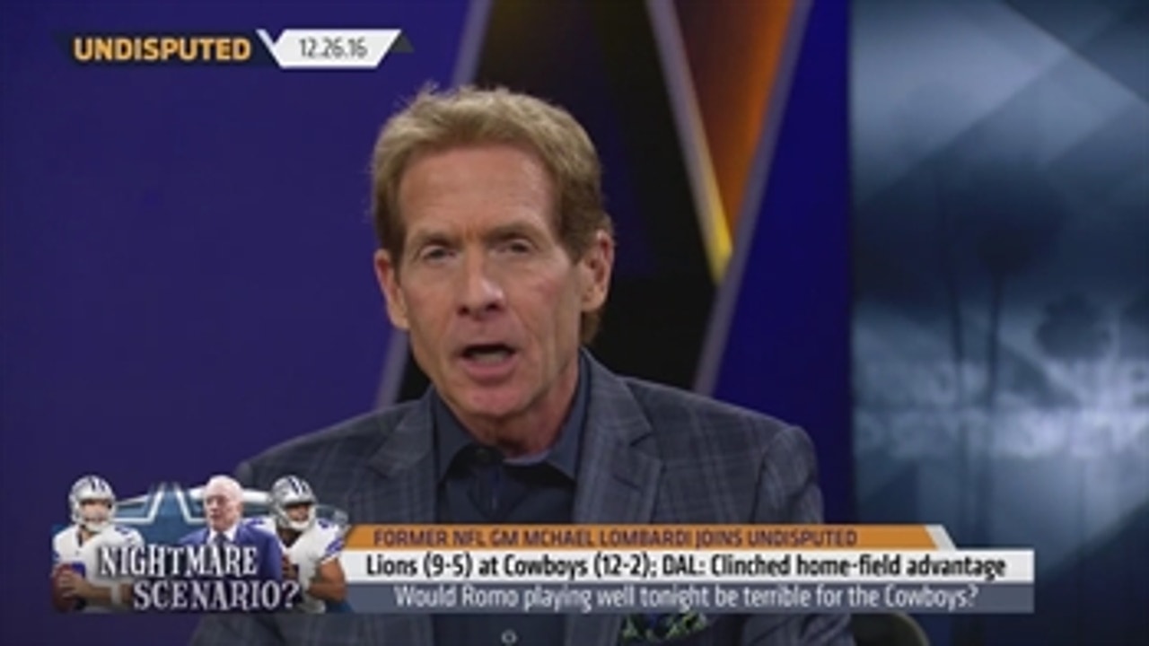Skip Bayless: If Romo plays Monday night, I'll be rooting against him ' UNDISPUTED