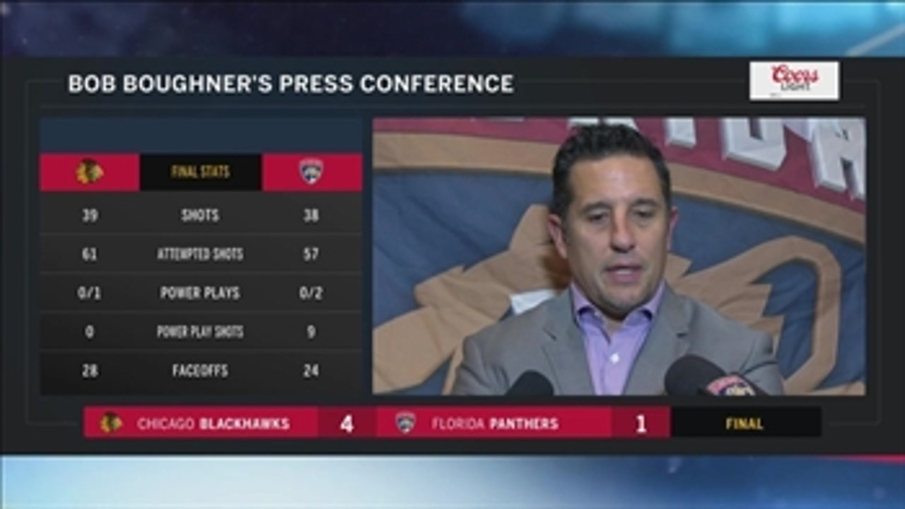 Bob Boughner critical of Panthers' effort in first period