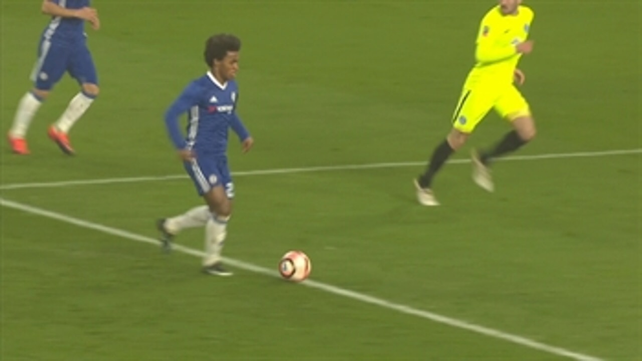 Willian makes it 3-0 against Peterborough United ' 2016-17 FA Cup Highlights
