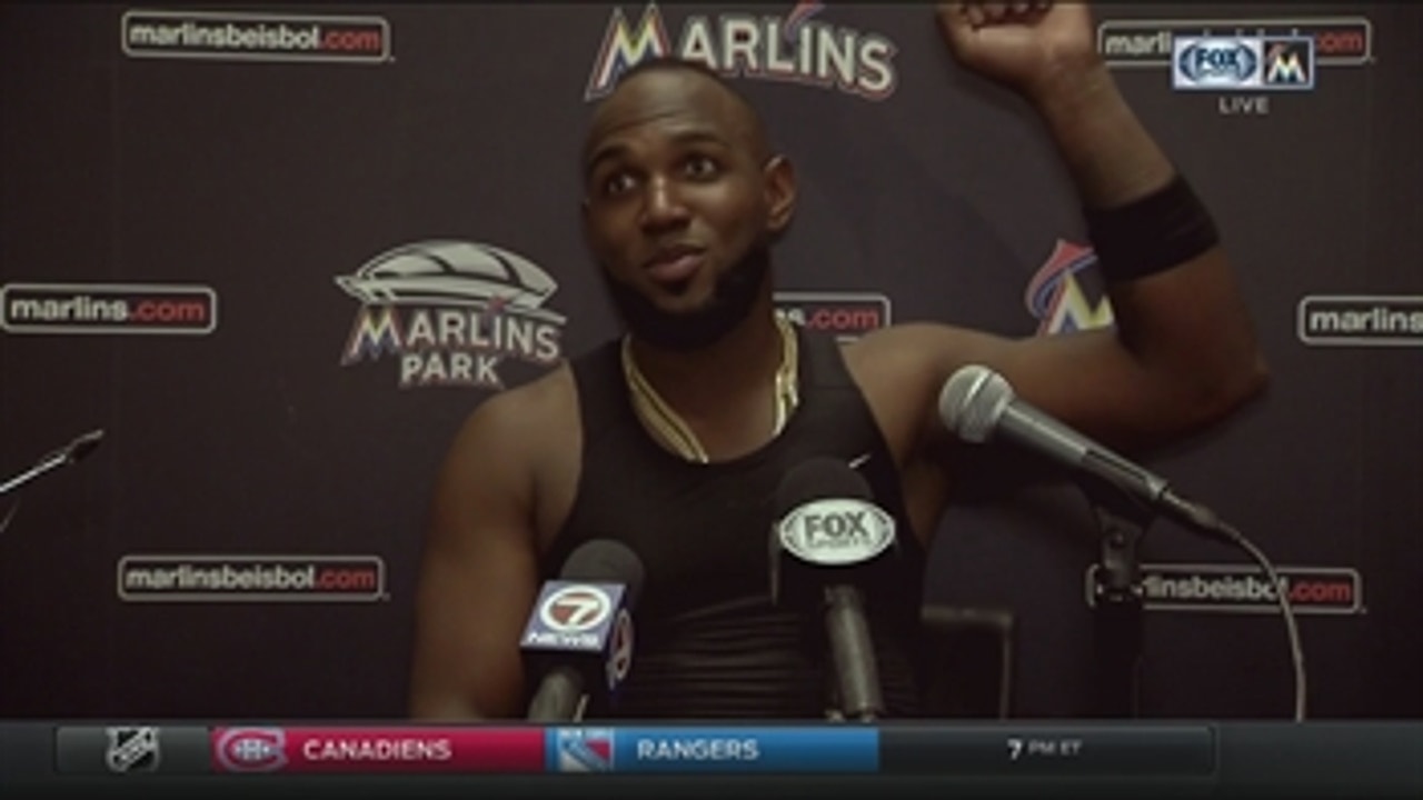 Marcell Ozuna decribes his thinking on remarkable catch