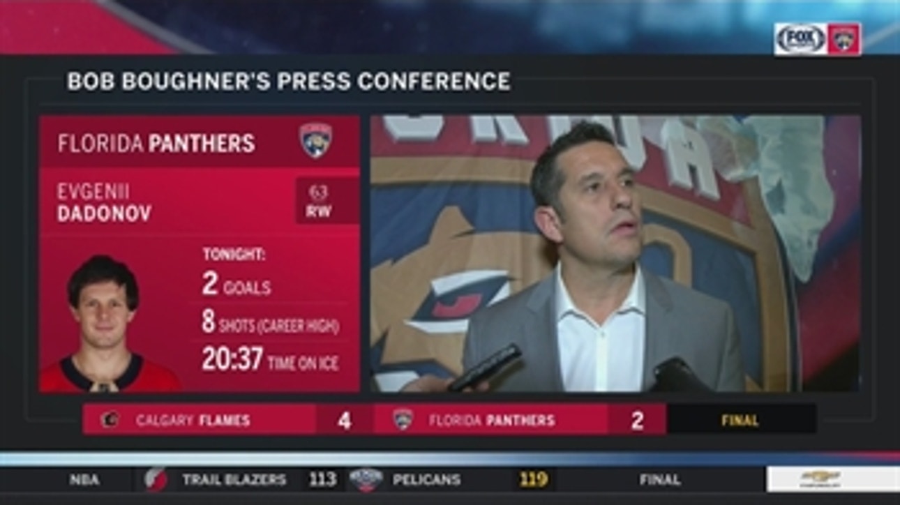 Bob Boughner breaks down Panthers' home loss to Flames