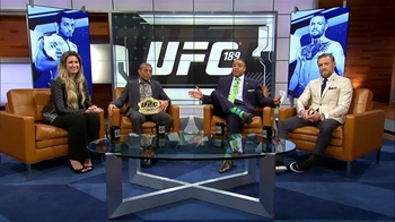 Conor McGregor and Jose Aldo Mix Words on FOX Sports Live Before UFC 189