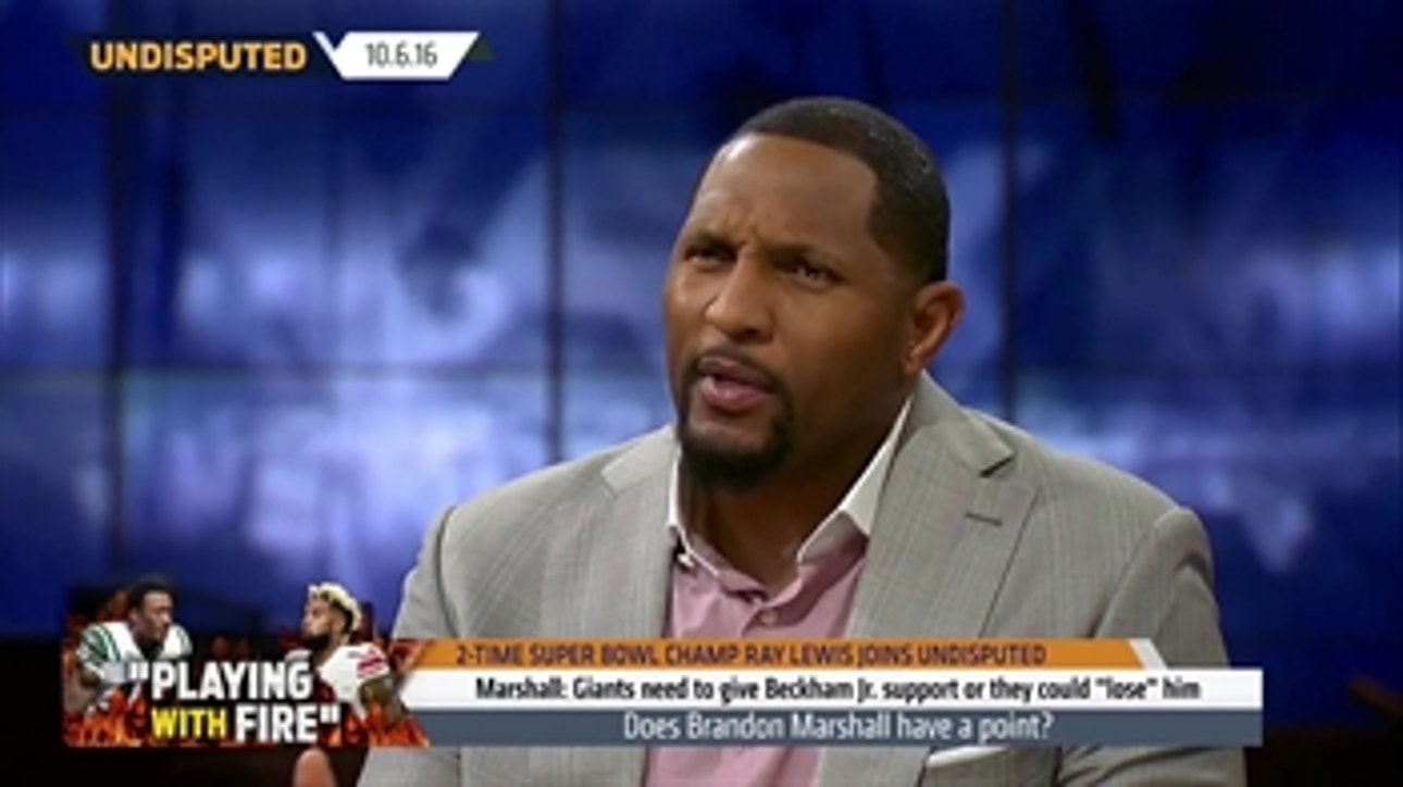 Ray Lewis agrees with Brandon Marshall: If Giants don't give Beckham support they'll lose him ' UNDISPUTED