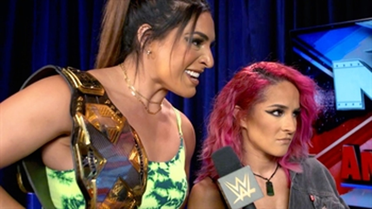 Raquel Gonzalez & Dakota Kai deliver a warning to Shotzi Blackheart: NXT Great American Bash, July 6, 2021