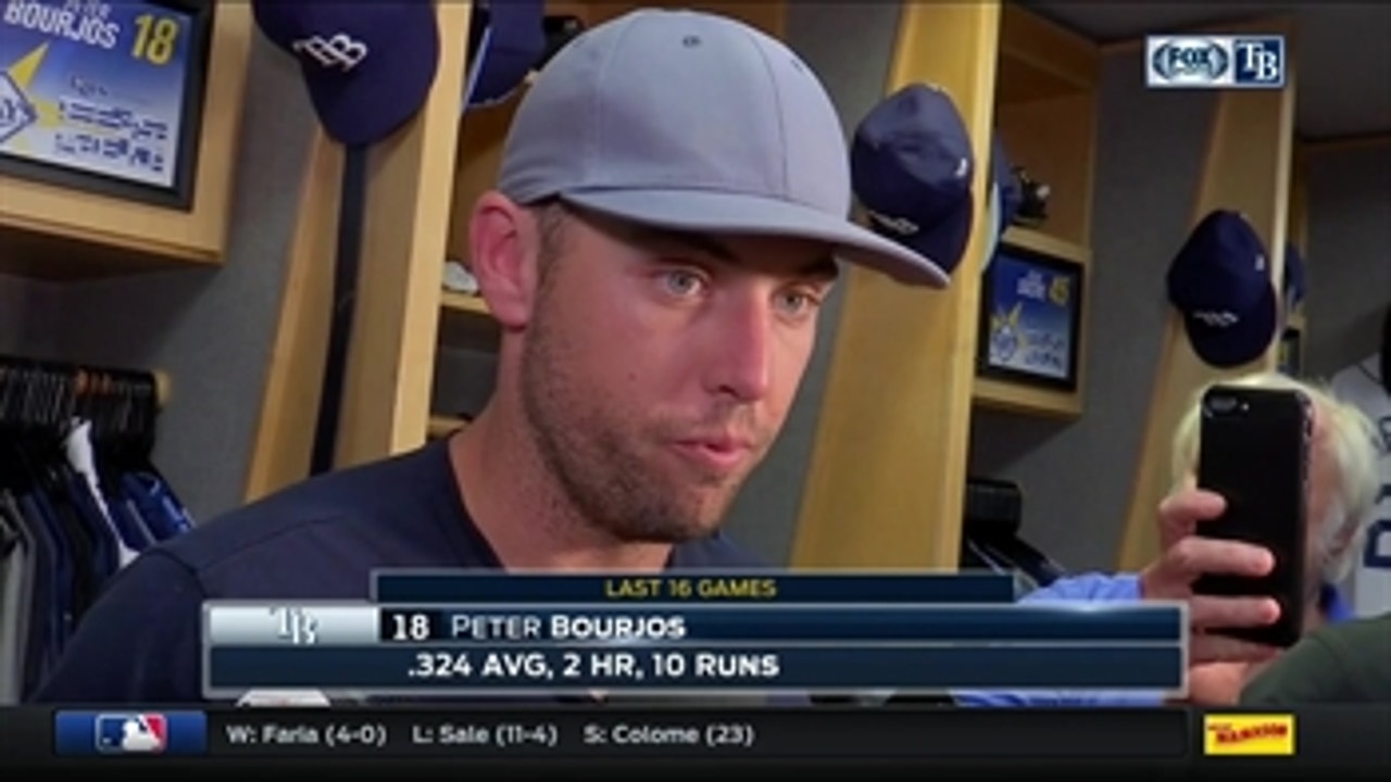 Peter Bourjos says he hopes the Rays can keep the momentum going