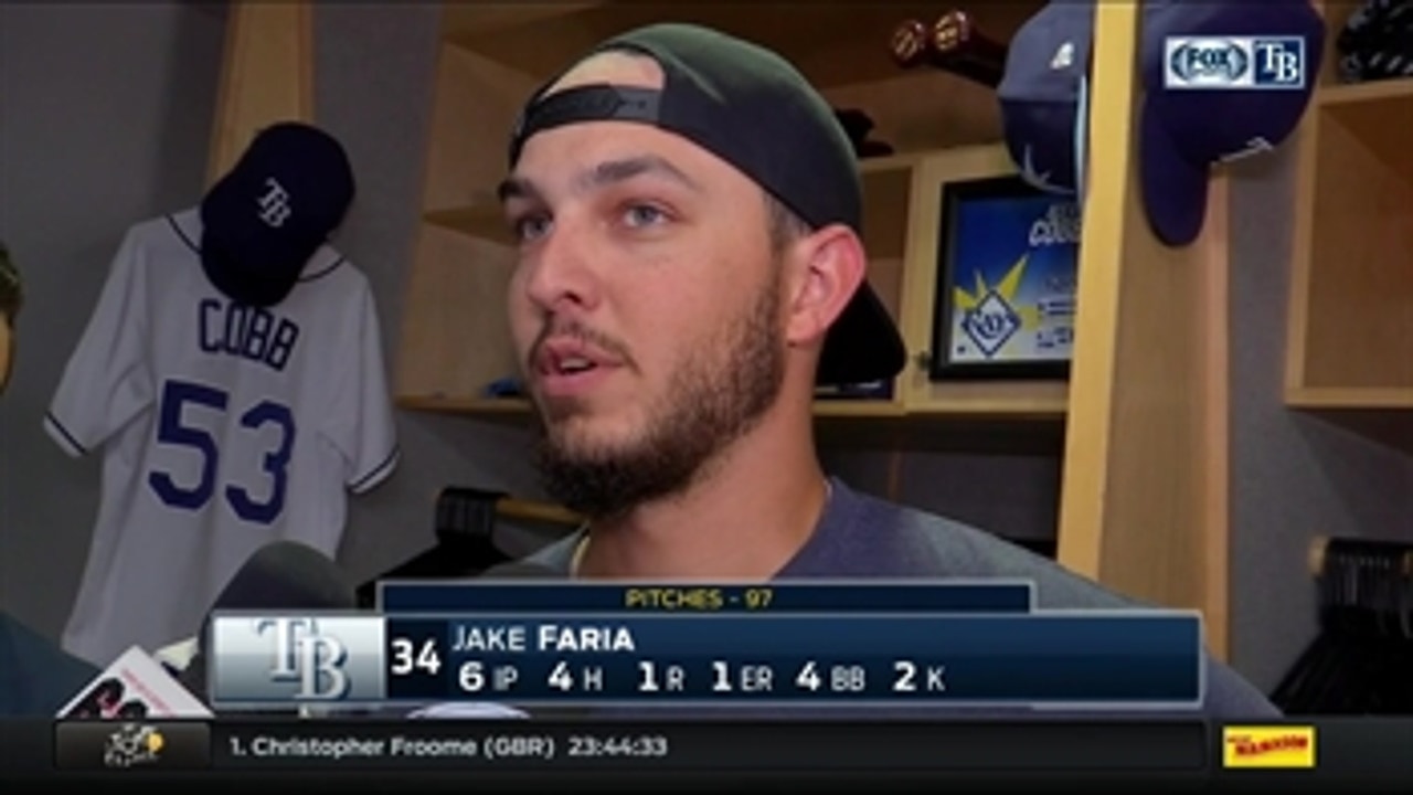 Rookie Jake Faria says he takes each pitch one by one