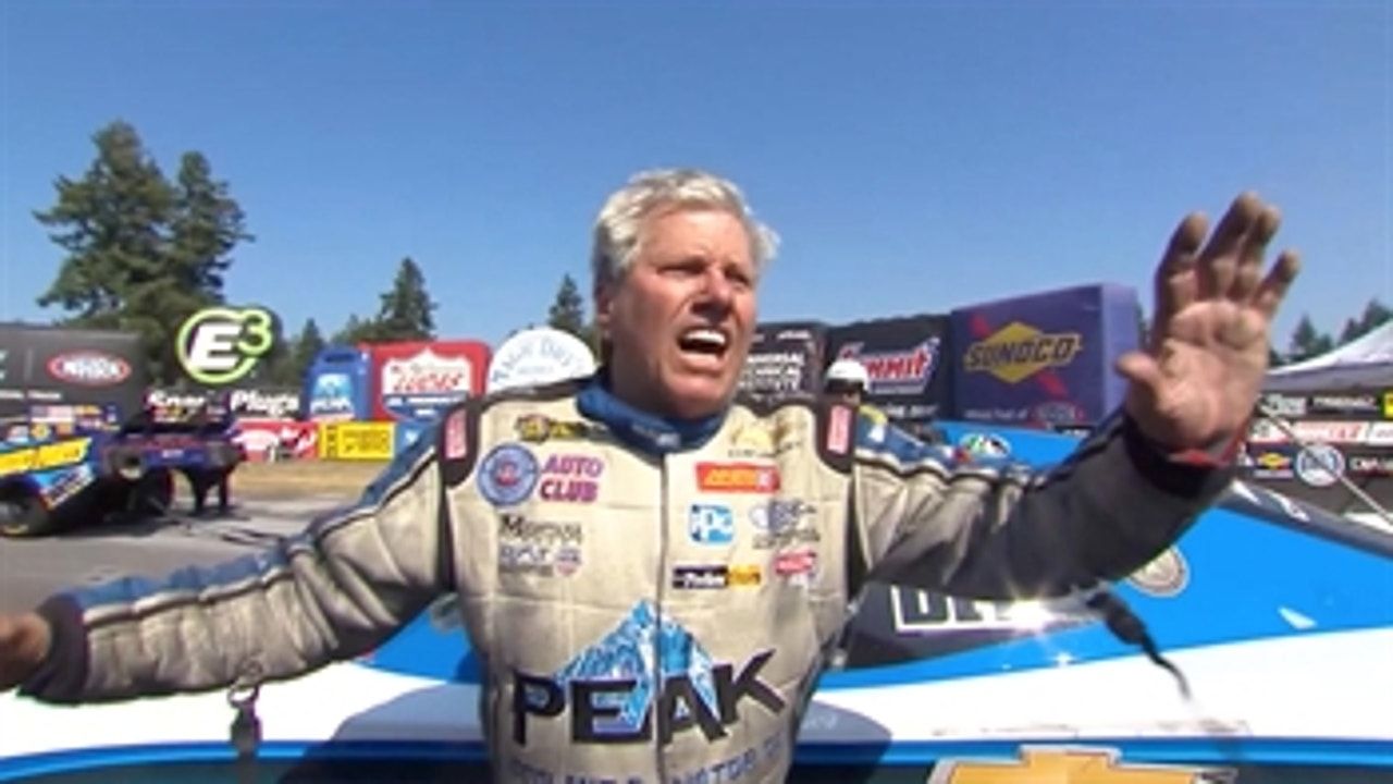 John Force was really excited after picking up his 150th career win ' 2019 NHRA DRAG RACING