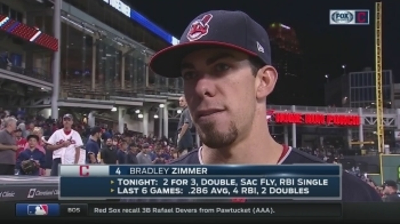 Bradley Zimmer on how he fits in the Indians lineup