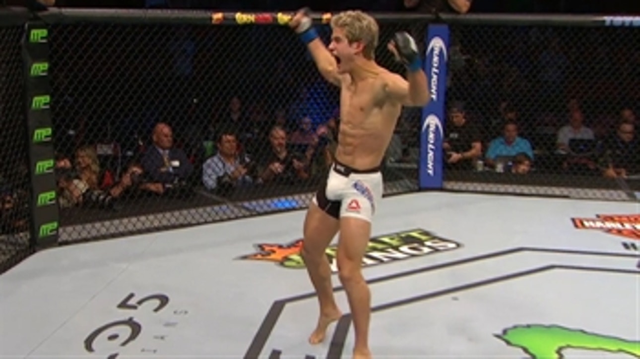 UFC up-and-coming star literally flips out after victory