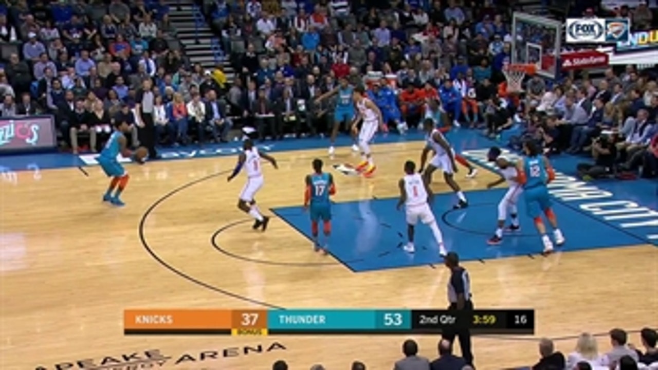 HIGHLIGHTS: Paul George finds Jerami Grant for the TWO-HANDED Slam
