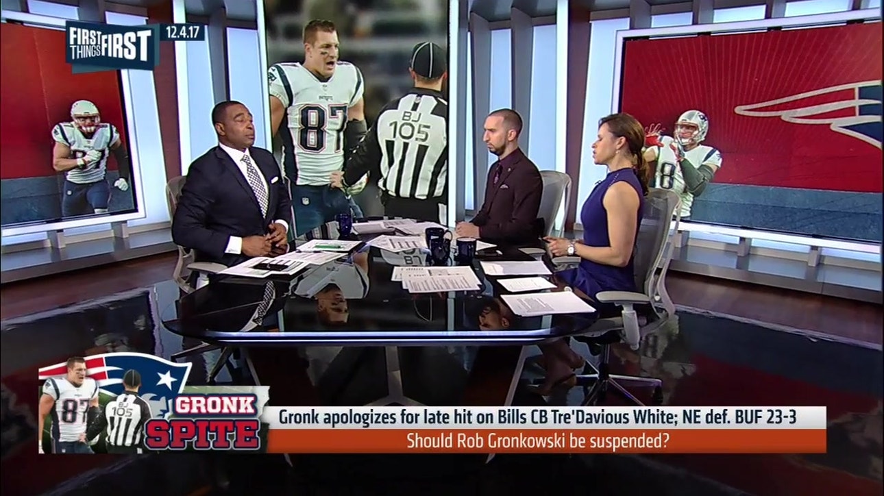 Cris Carter reacts to Gronk's late hit on Tre'Davious White during Week 13 ' FIRST THINGS FIRST