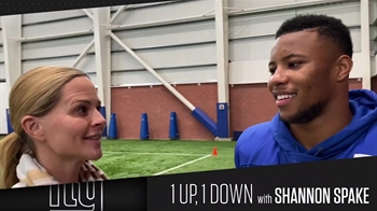 Giants RB Saquon Barkley talks Barry Sanders, Penn State and of course turkey ' 1 Up, Down with Shannon Spake
