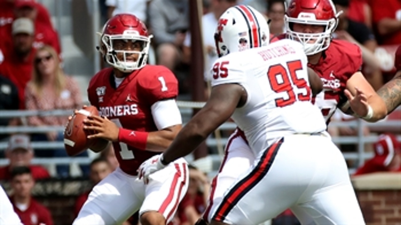 Jalen Hurts throws for career-high 415 yards in Oklahoma's 55-16 rout of Texas Tech