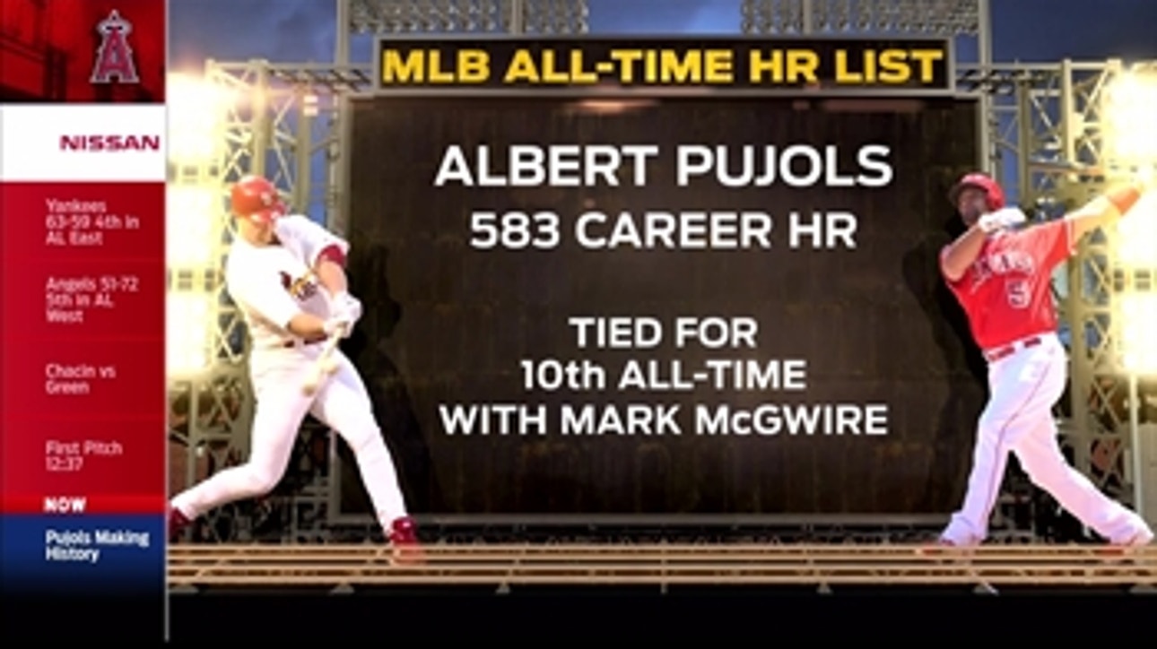 Angels Live: Albert Pujols ties Mark McGwire for 10th on all-time HR list