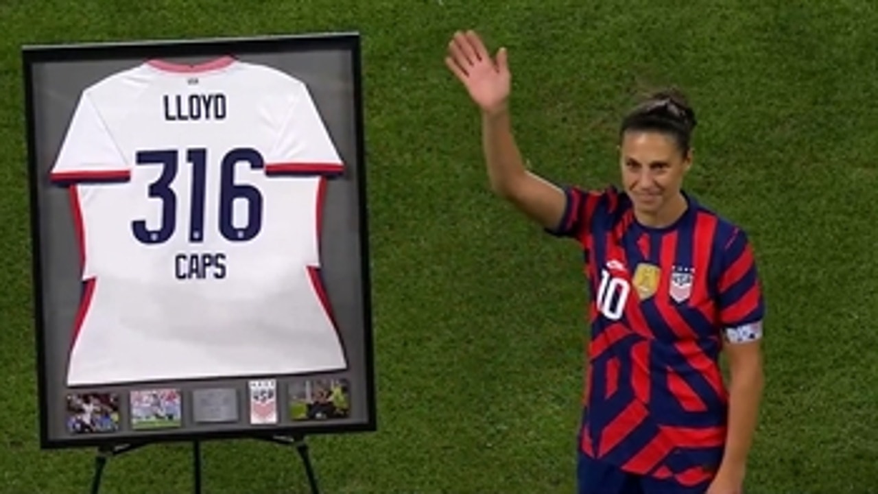 United States Women's National Team honors Carli Lloyd in her final pregame ceremony