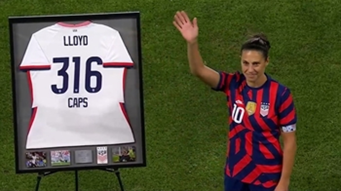 United States Women's National Team honors Carli Lloyd in her final pregame ceremony