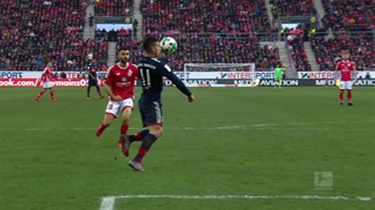 James Rodriguez scores superb volleyed goal for Bayern vs. Mainz ' 2017-18 Bundesliga Highlights