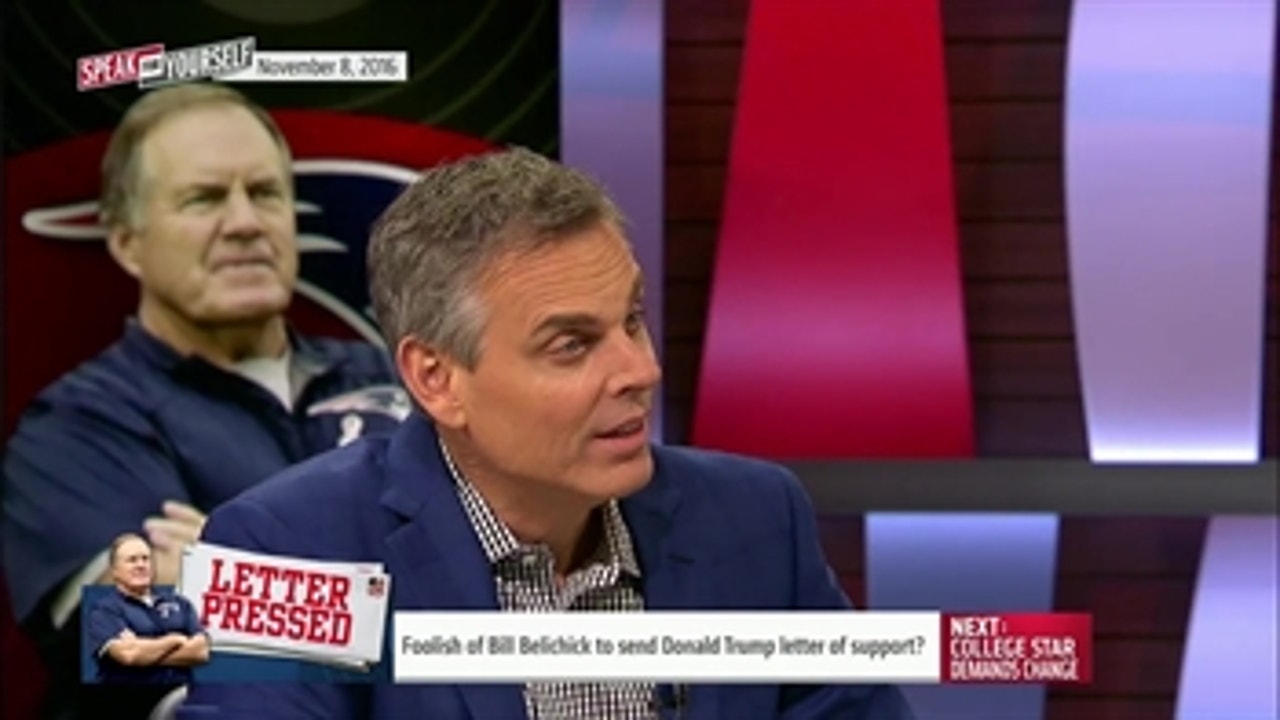 Bill Belichick was foolish to send Donald Trump a letter of support | SPEAK FOR YOURSELF