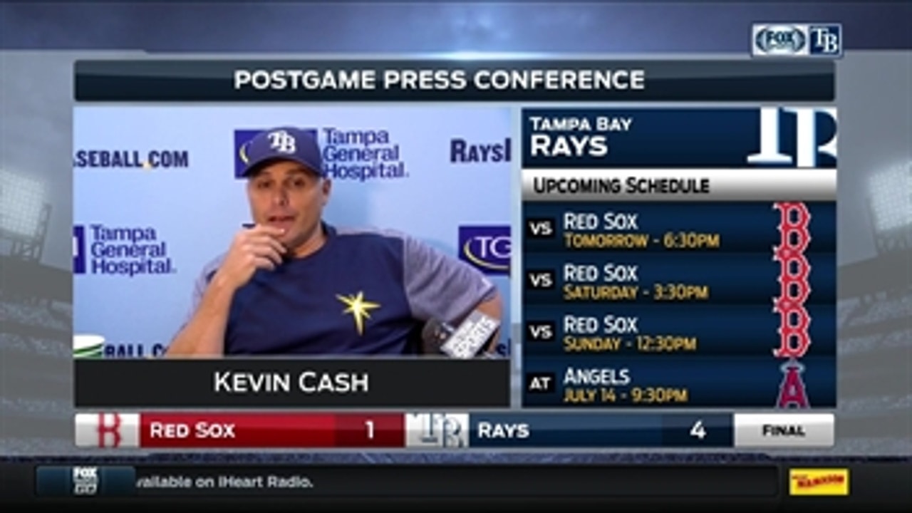 Kevin Cash on win over Red Sox: 'We probably went up against baseball's best'