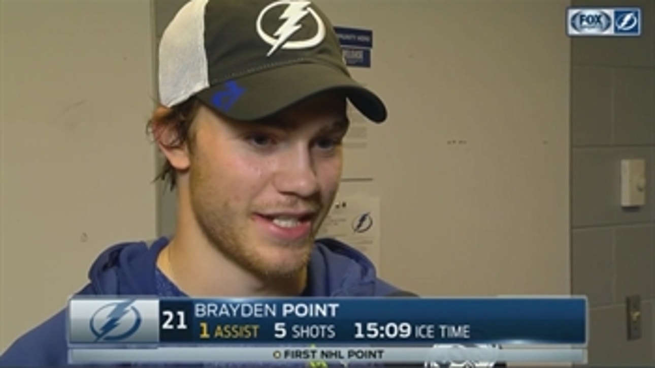 Brayden Point getting more acclimated to NHL game
