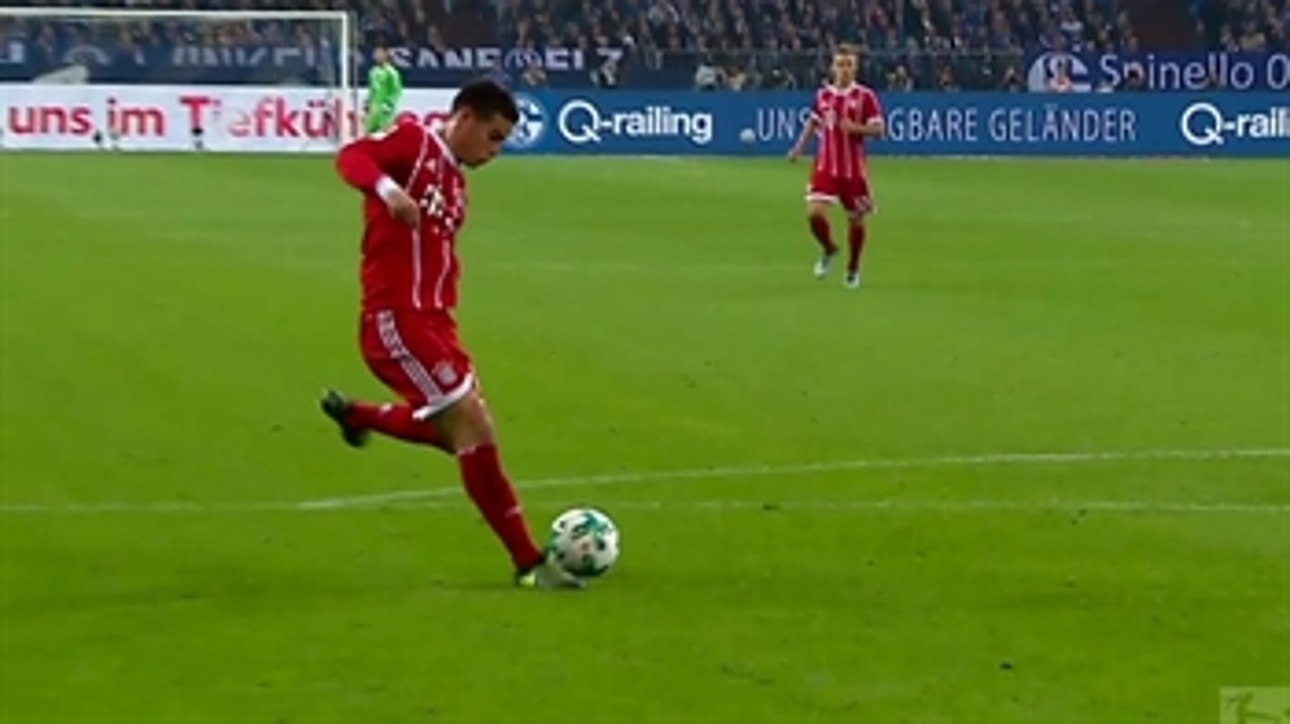 James Rodriguez scores his first Bayern goal vs. Schalke ' 2017-18 Bundesliga Highlights