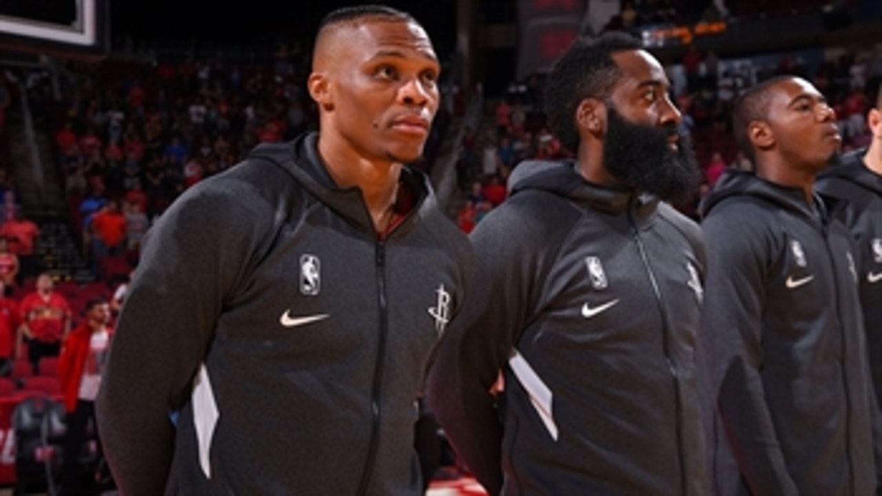 Shannon Sharpe doubts that James Harden can share the spotlight with Russell Westbrook