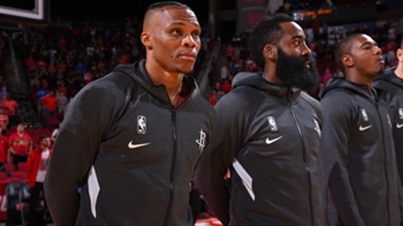 Shannon Sharpe doubts that James Harden can share the spotlight with Russell Westbrook