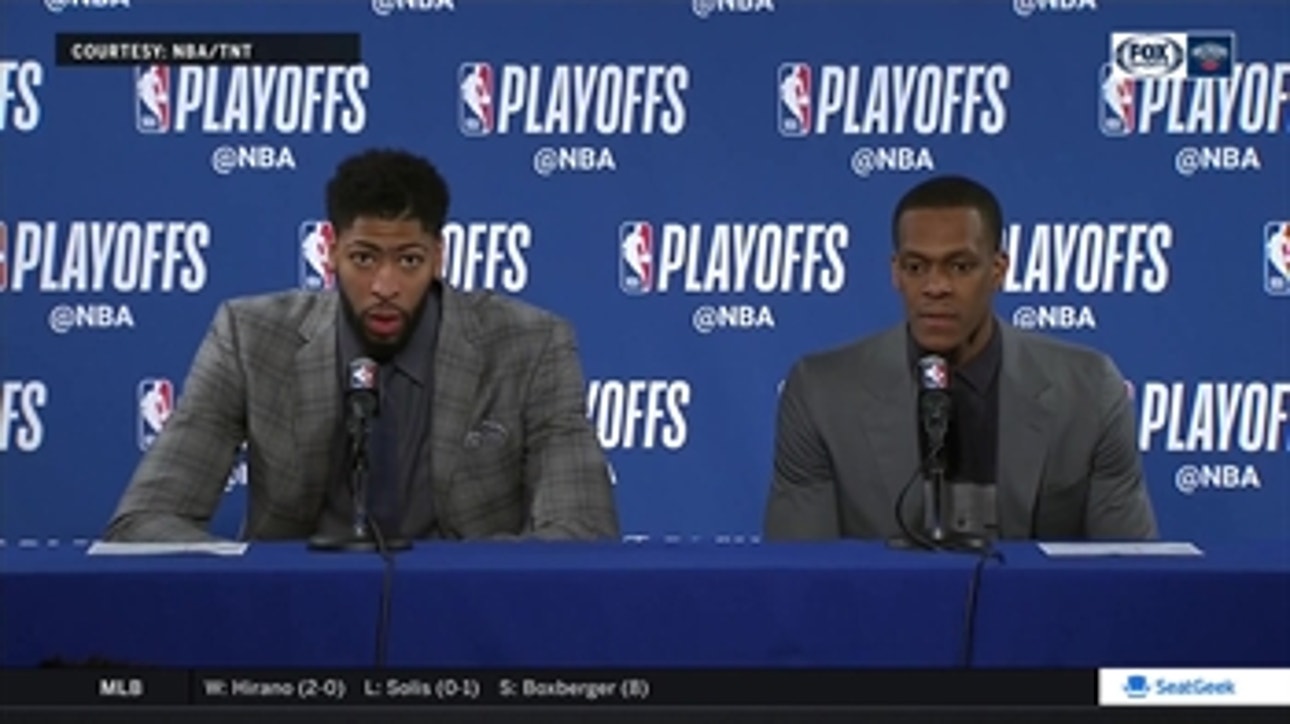 Anthony Davis and Rajon Rondo talk Confidence after Game 1 loss ' Pelicans at Warriors