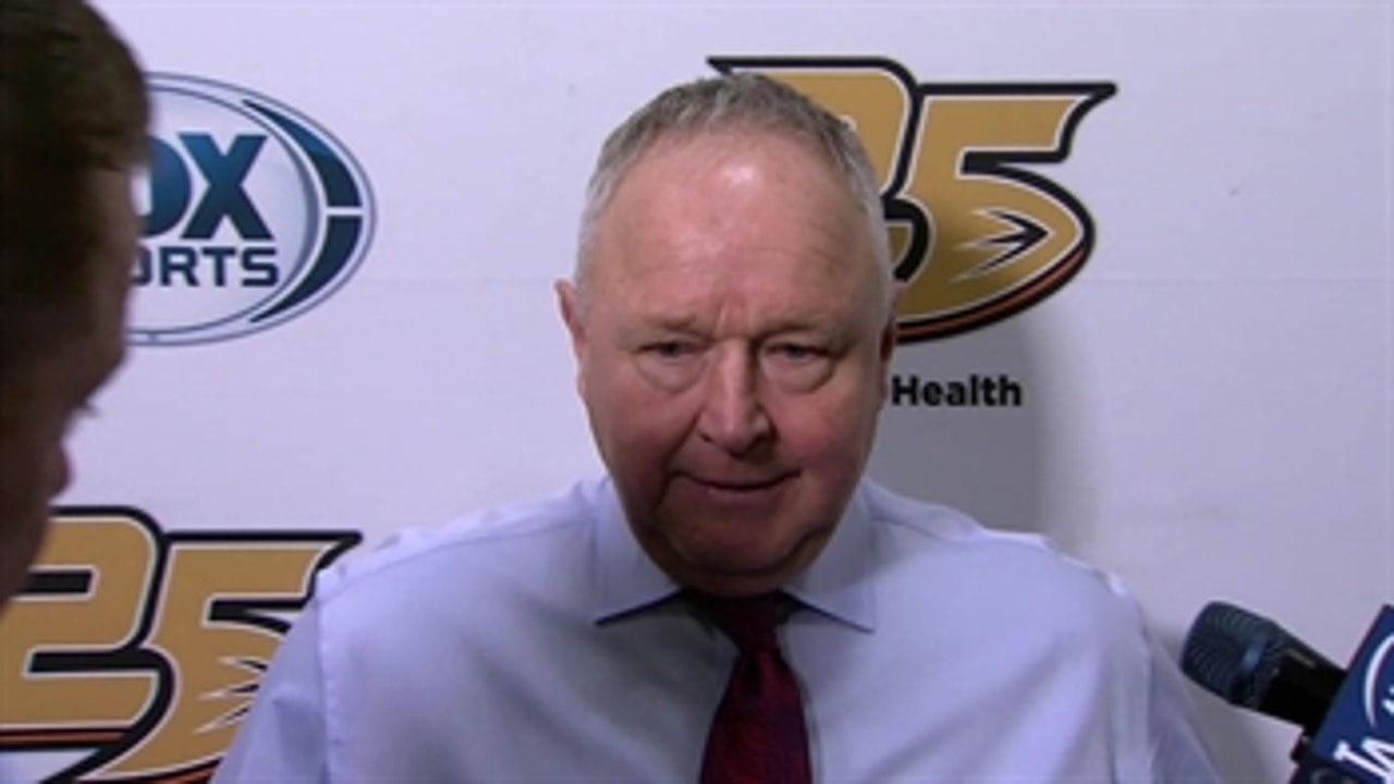 Ducks head coach Randy Carlyle comments on the 6-3 win