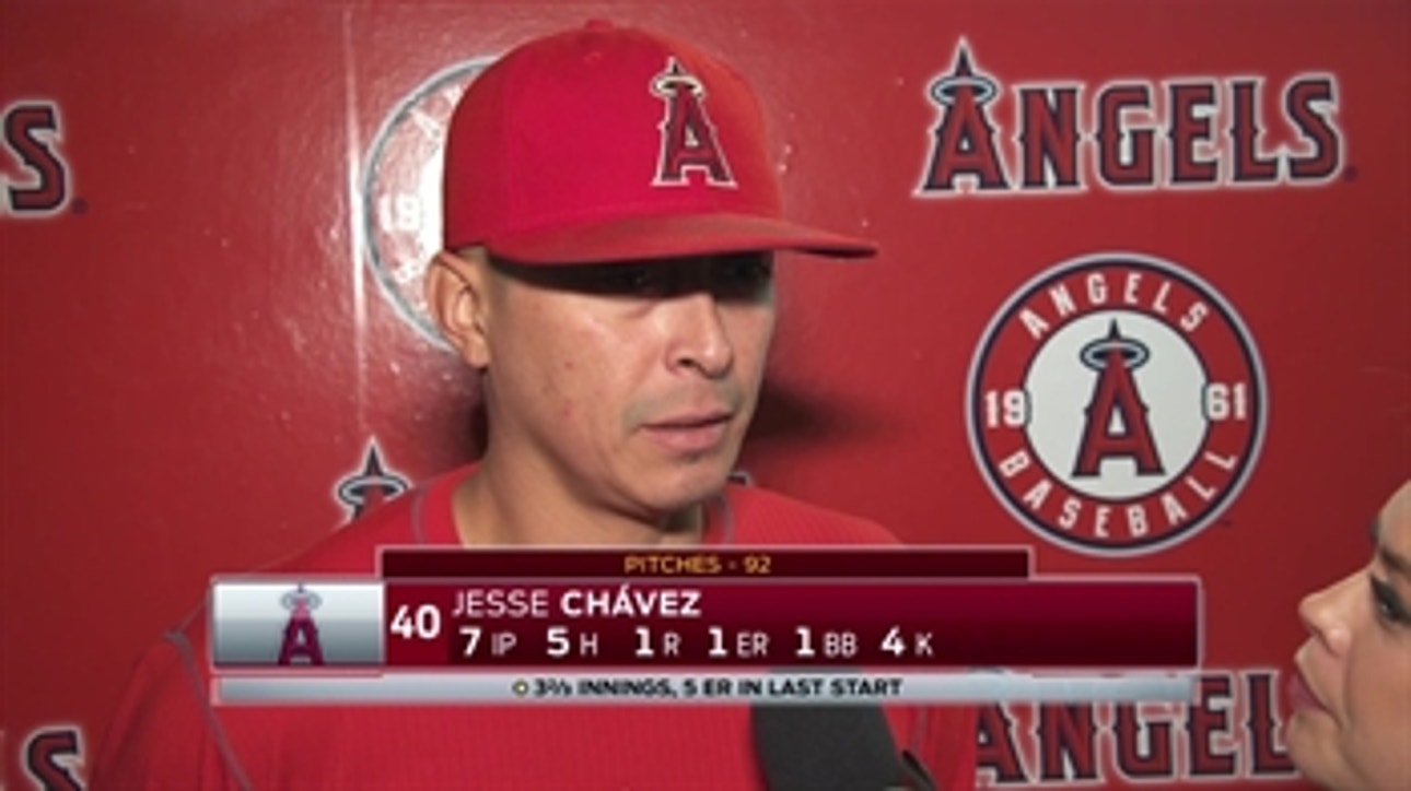 Jesse Chavez is happy with his personal progress