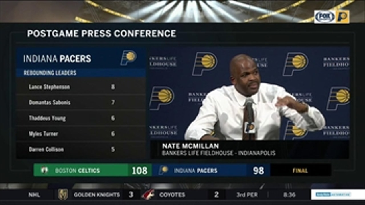 McMillan after Pacers' loss to Celtics: 'You can't have 20 turnovers against a team that good'