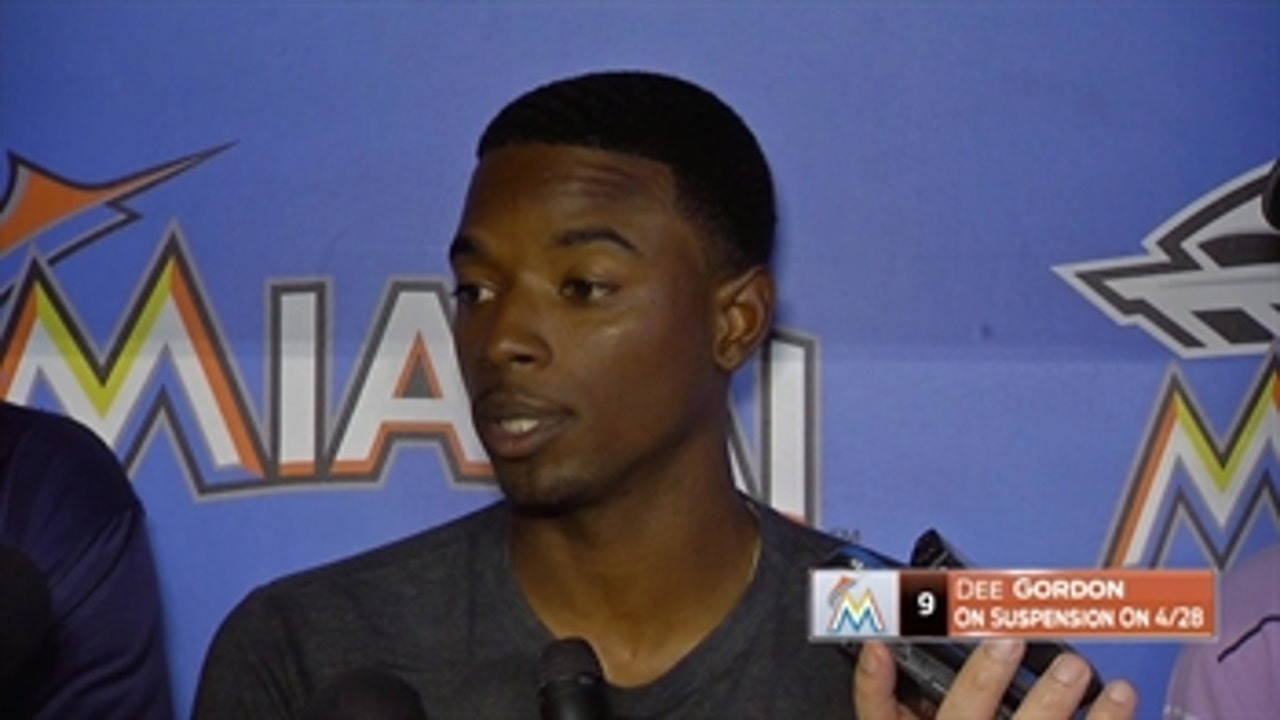 Dee Gordon comments on his suspension and returning to the Marlins